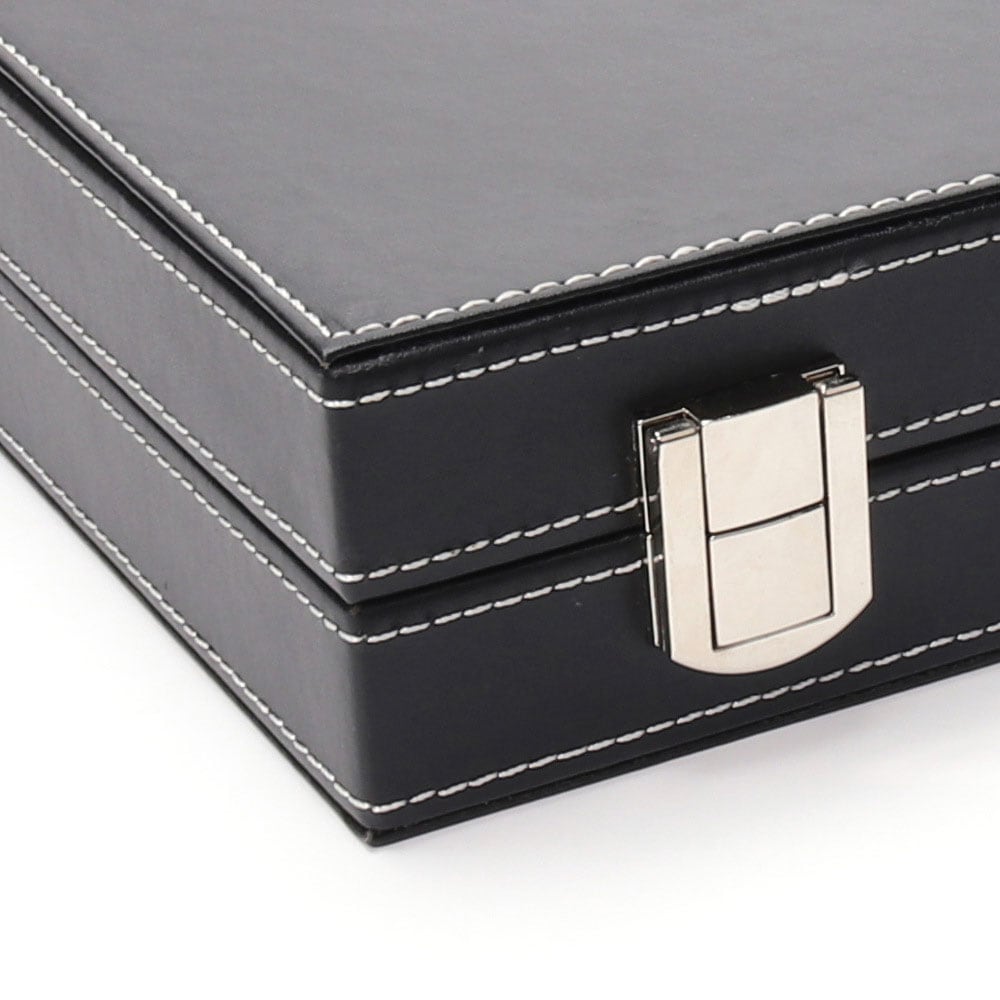 Backgammon med Veske - Luksus Spillsett i Imitert Skinn