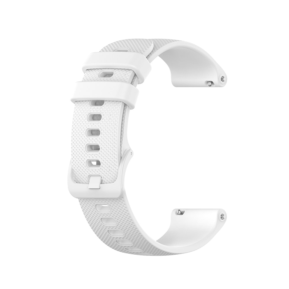 Silikonarmbånd 22mm til Garmin Vivoactive 4 - Hvit