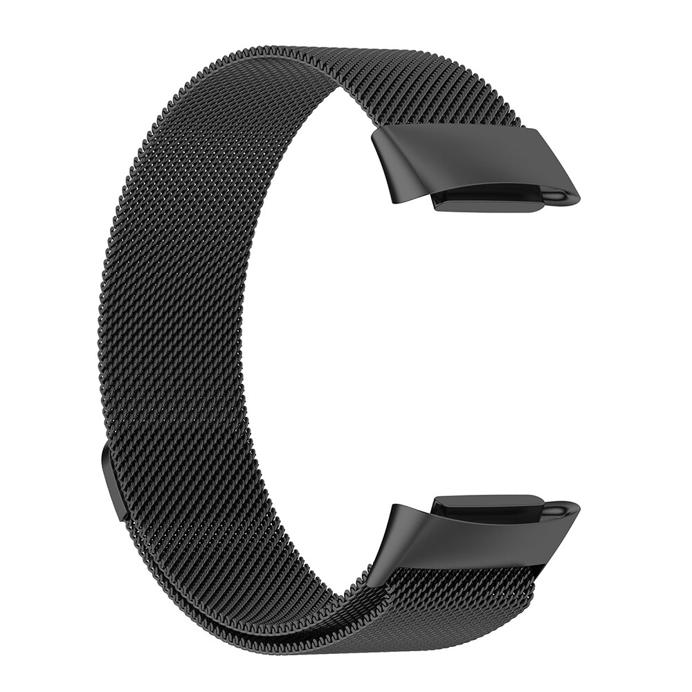 Metallarmbånd Milanesisk loop til Fitbit Charge 5 - Sort