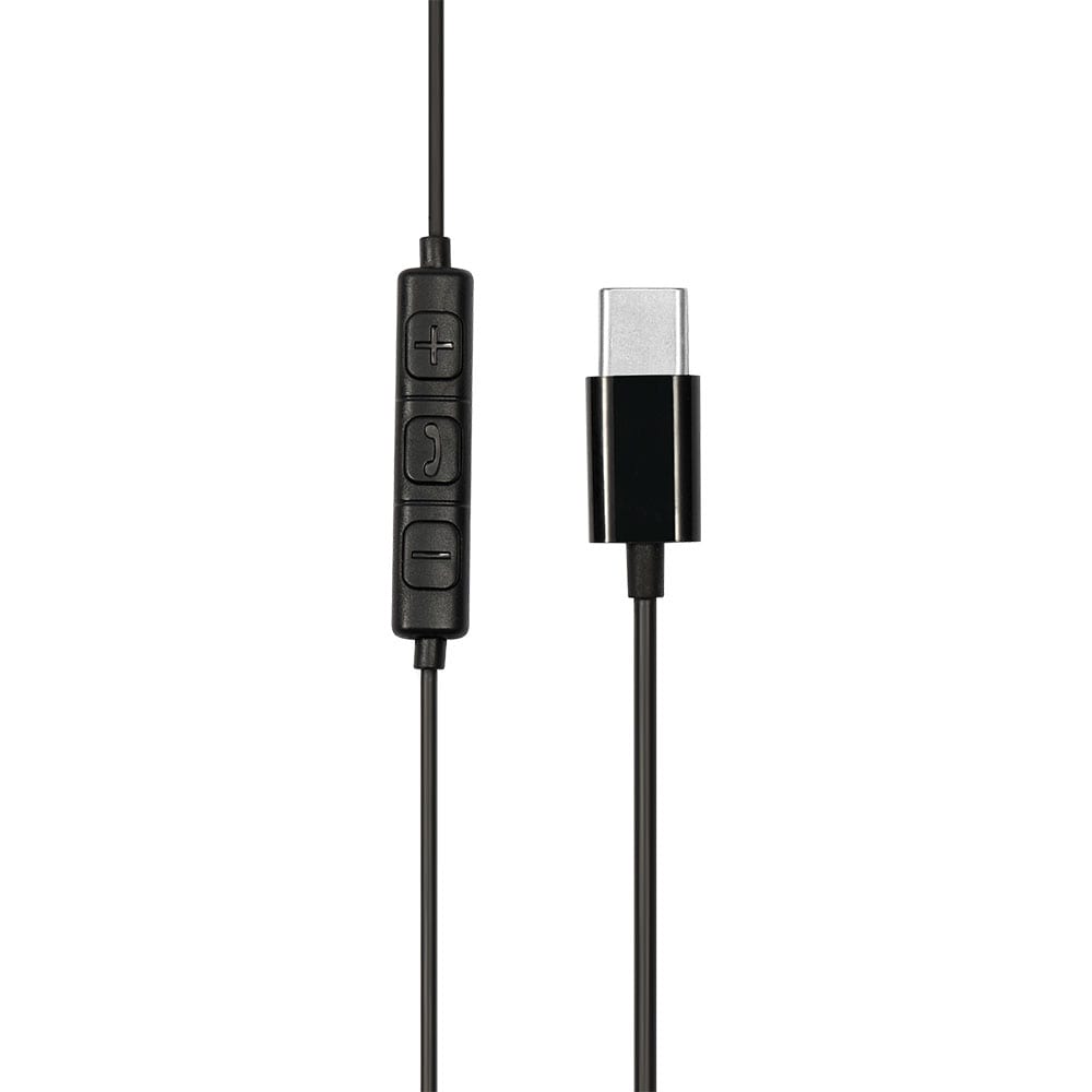Streetz Semi-In-Ear Hodetelefoner med USB-C - Sort