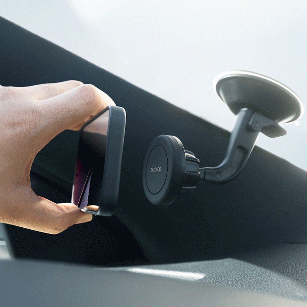 Deltaco Magnetisk smarttelefonholder med sugekopp for bil
