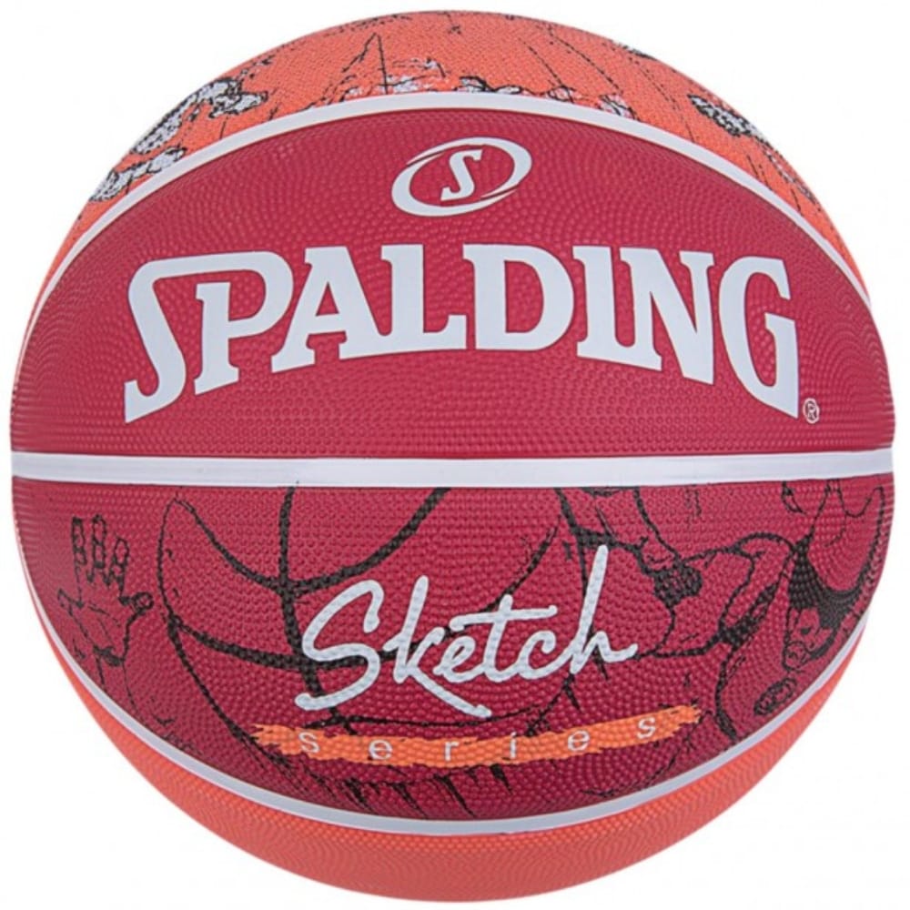 Spalding Basketball Sketch strl. 7 - Rød