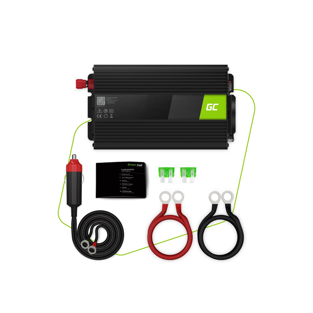 Green Cell Voltage Car Inverter 12V til 230V - 300W/600W Modified Sine Wave