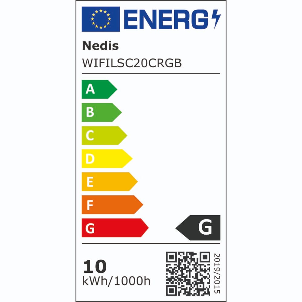 Nedis SmartLife LED-list - Wi-Fi, 2m, RGB/varm hvit/kald hvit