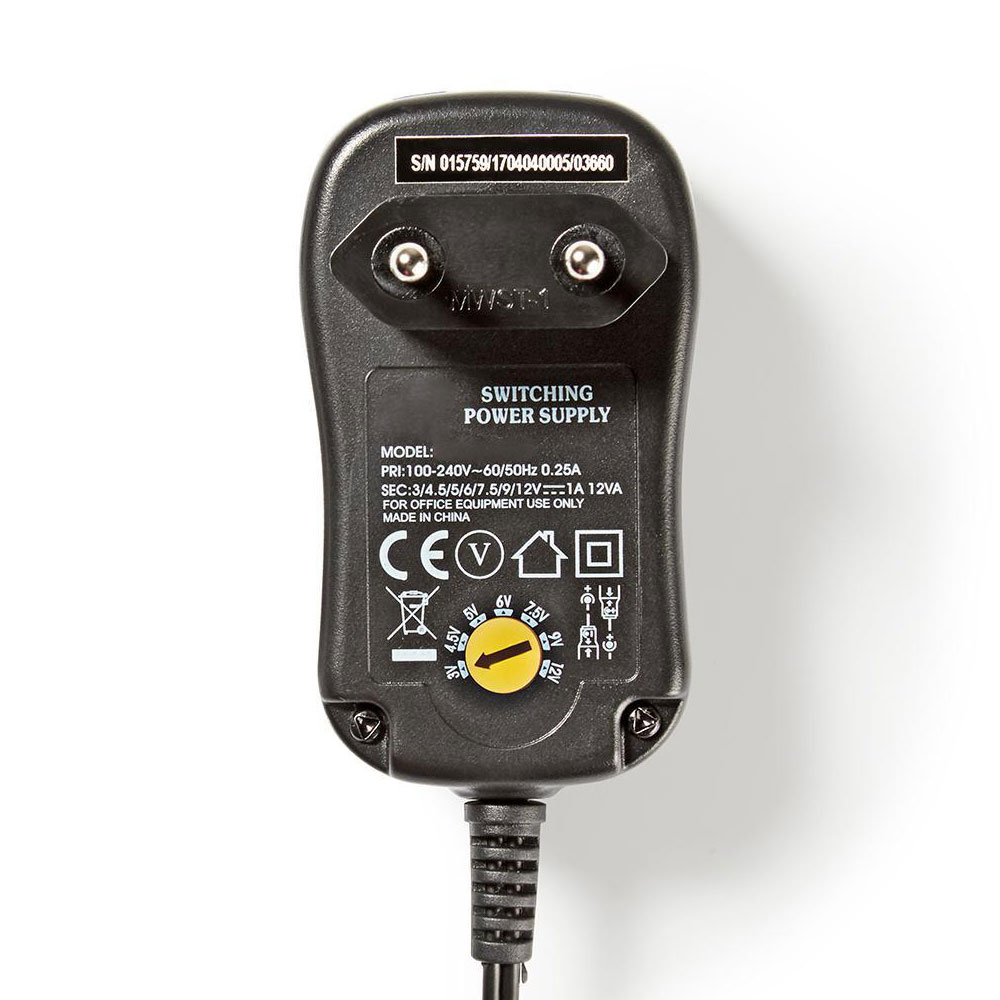 Nedis Universal strømadapter 12W 3-12V - 6 forskjellige kontakter