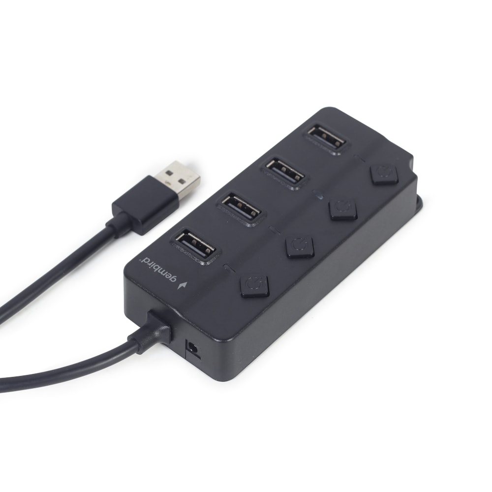 Gembird USB-hub 2.0 med 4 porter og av/på-bryter