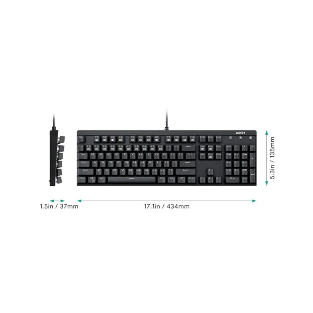 Aukey Mekanisk tastatur KM-G6 (EN) - Sort