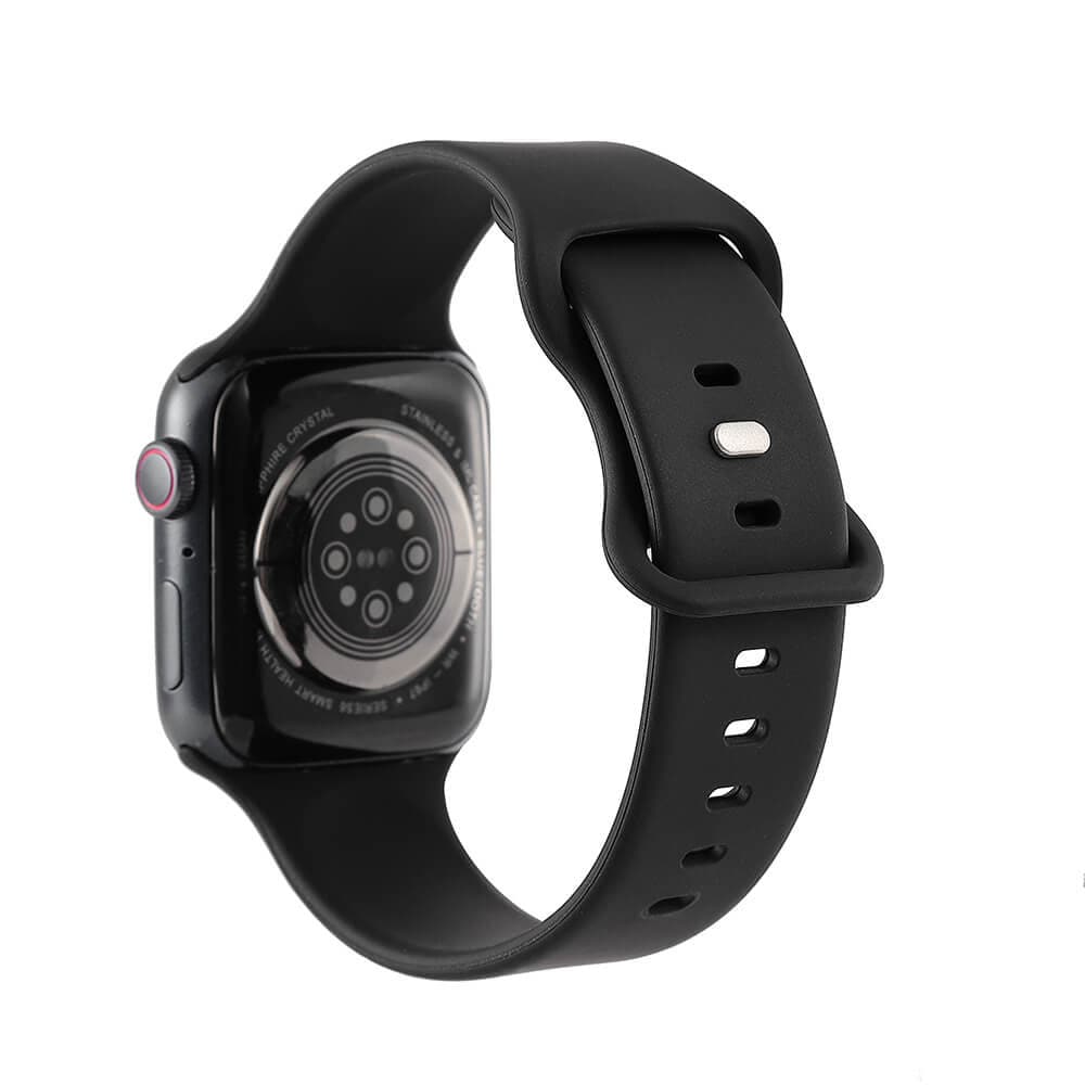 GEAR Klokkearmbånd Silikon SORT Apple Watch 42-44mm