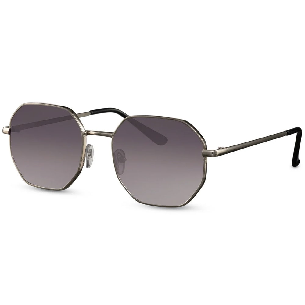 Solbriller - Sølv med sort linse