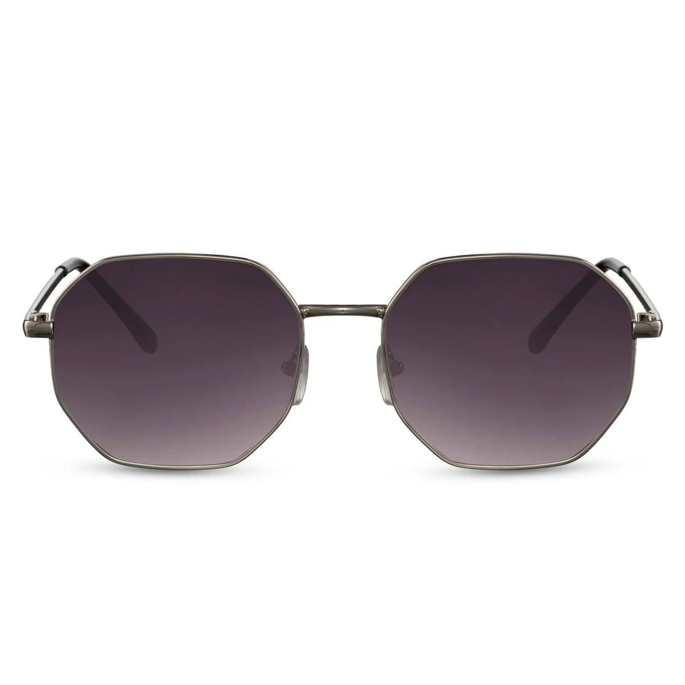 Solbriller - Sølv med sort linse