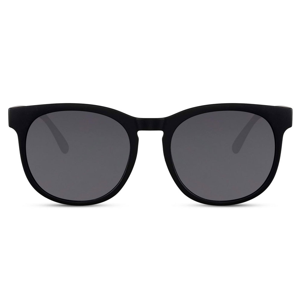 Solbriller - Matt sort med sort linse