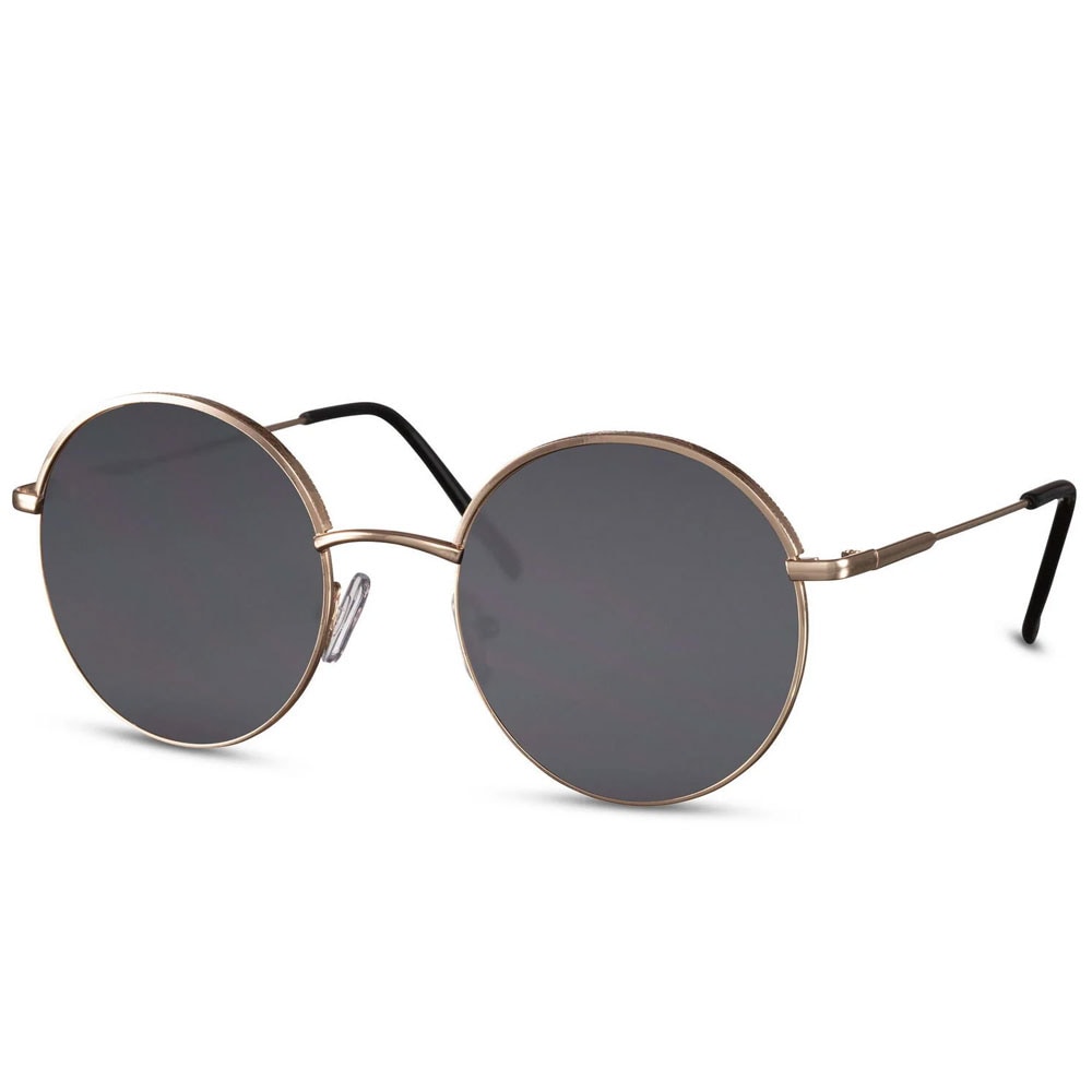 Eco runde solbriller - Gull med sort linse