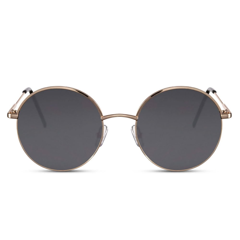 Eco runde solbriller - Gull med sort linse