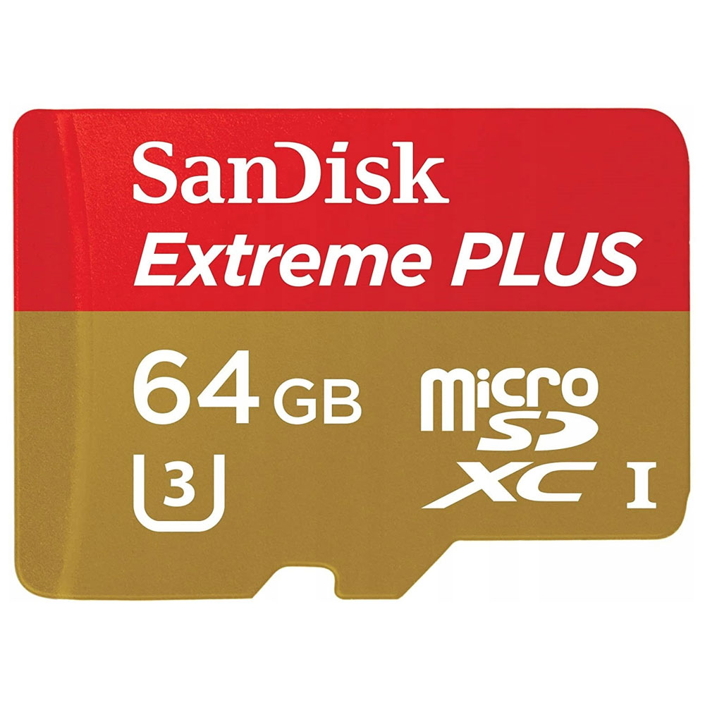 SanDisk MicroSDXC Extreme Plus 64GB 200MB/s A2 C10 V30 UHS-I