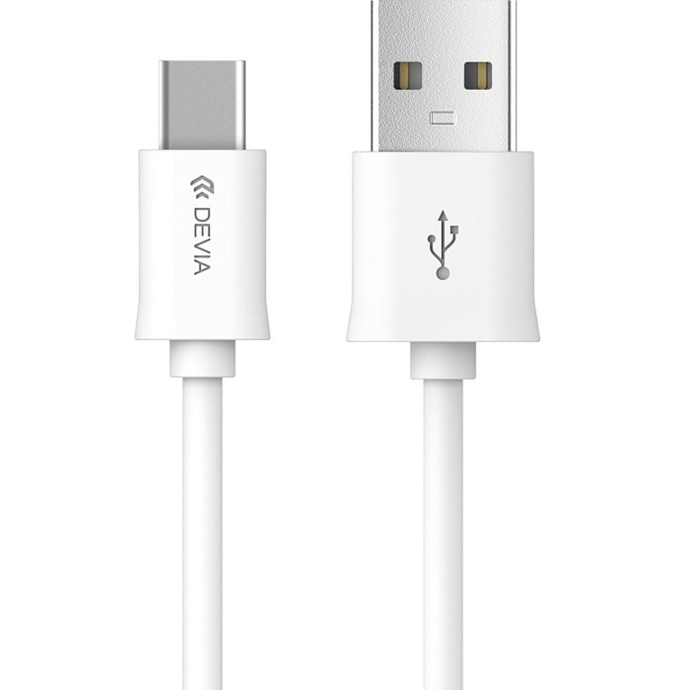 Devia USB - USB-C 1,0 m 2,1A - hvit