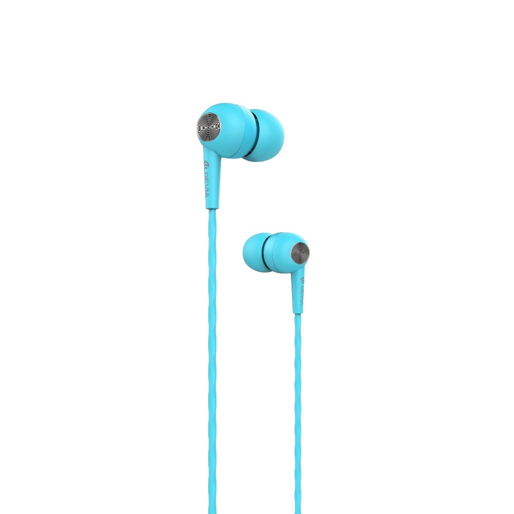 Devia in-ear hodetelefoner 3,5mm - blå