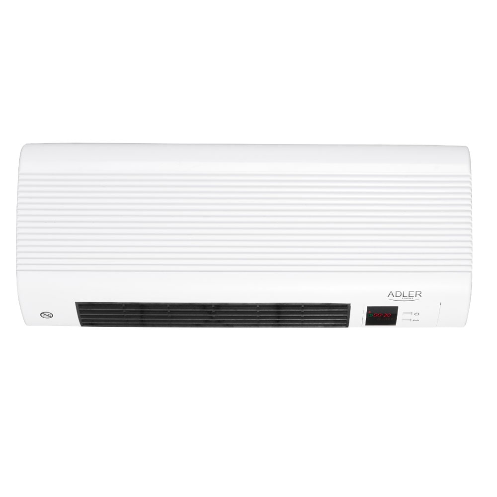 Adler varmevifte / veggmontert varmeovn 2000 W / elektrisk vifte med fjernkontroll og timer