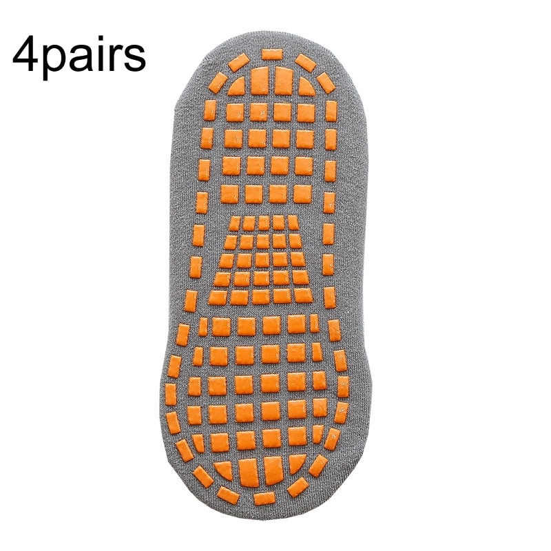 Anti-Slip Sokker Str 35-40 4-pakning - Grå