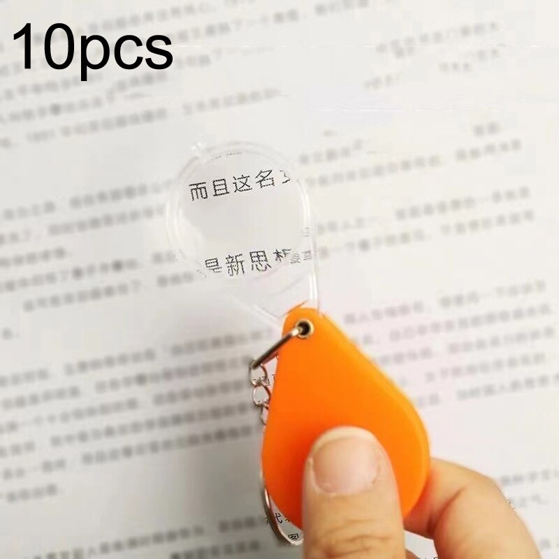 Nøkkelring med 10x forstørrelsesglass - Oransje