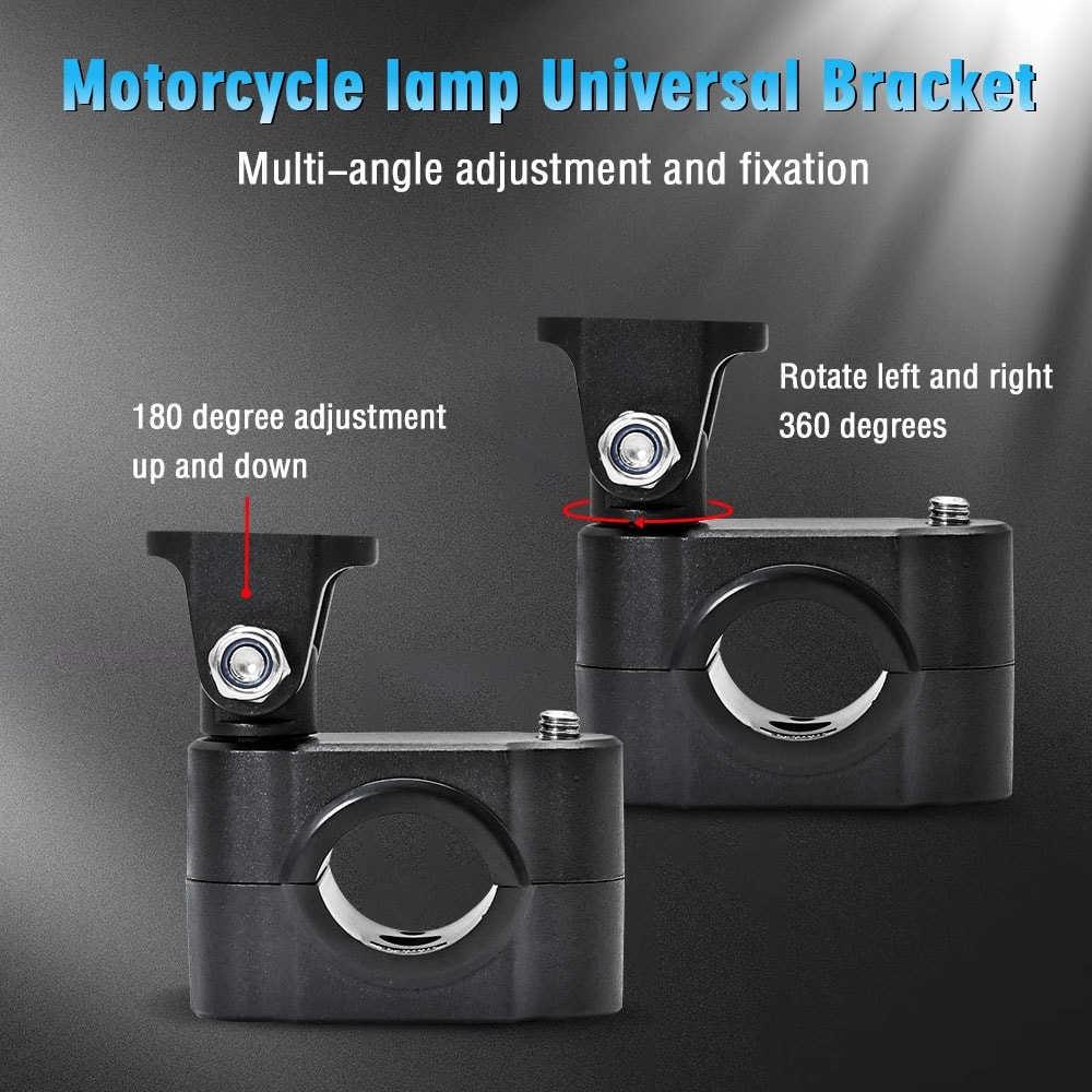Universalholder for motorsykkellys 2-pakning