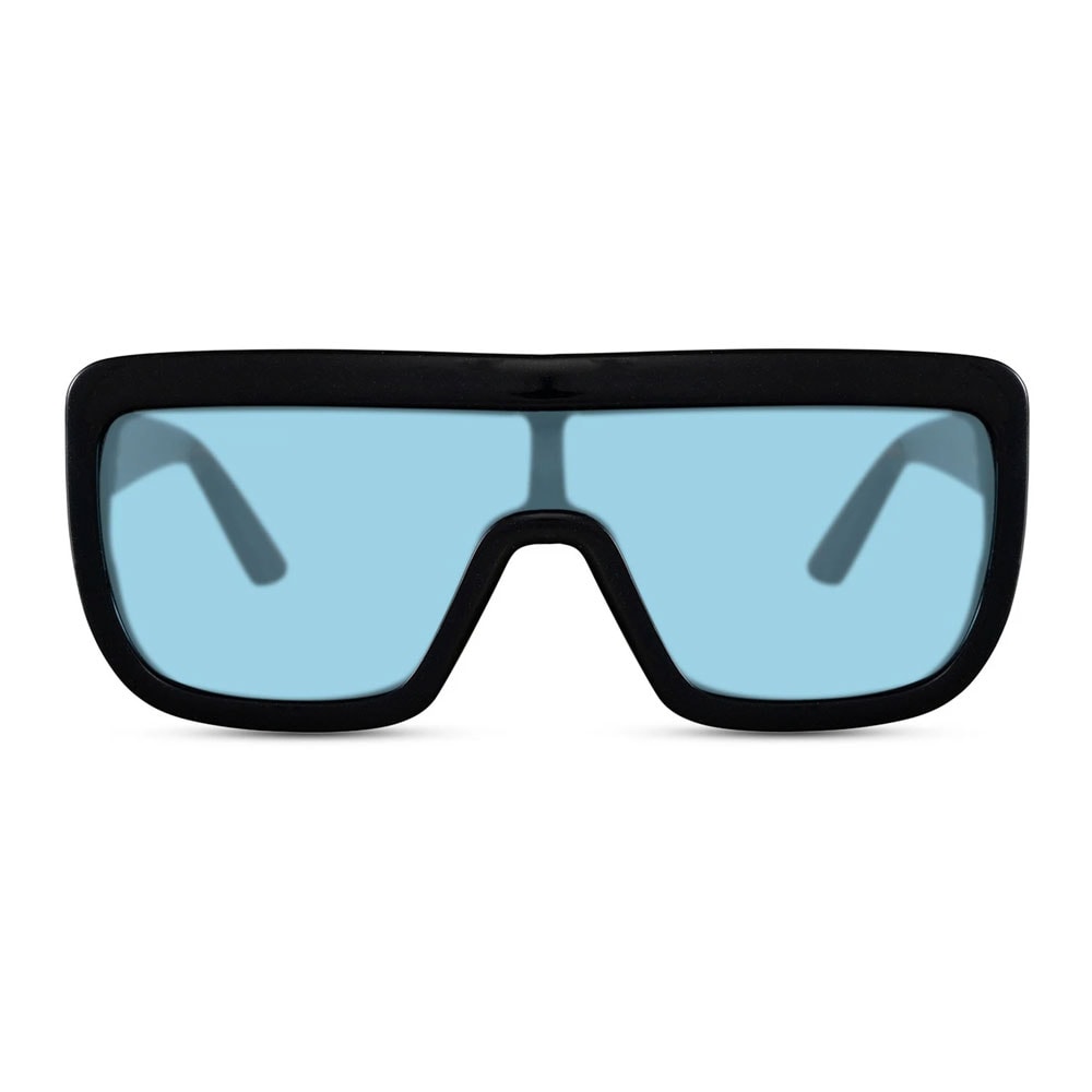 Store Eco-solbriller - Sort med blått glass