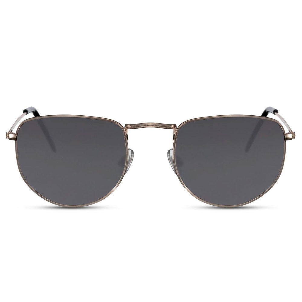 Solbriller - Gullinnfatning med sort linse