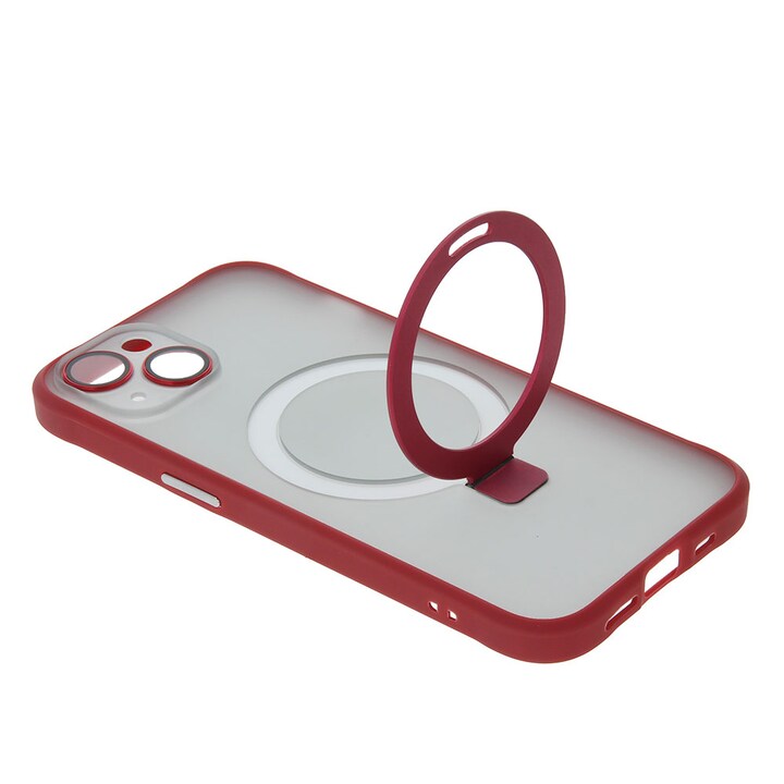 Mag Ring bakdeksel til iPhone 12 Pro - Rød