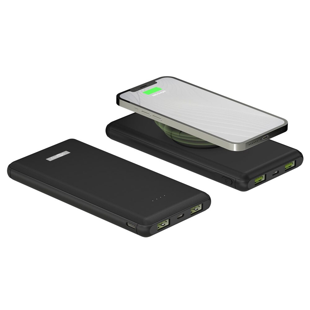 Goobay Powerbank med trådløs lading USB-C, PD, QC3.0 10000mAh