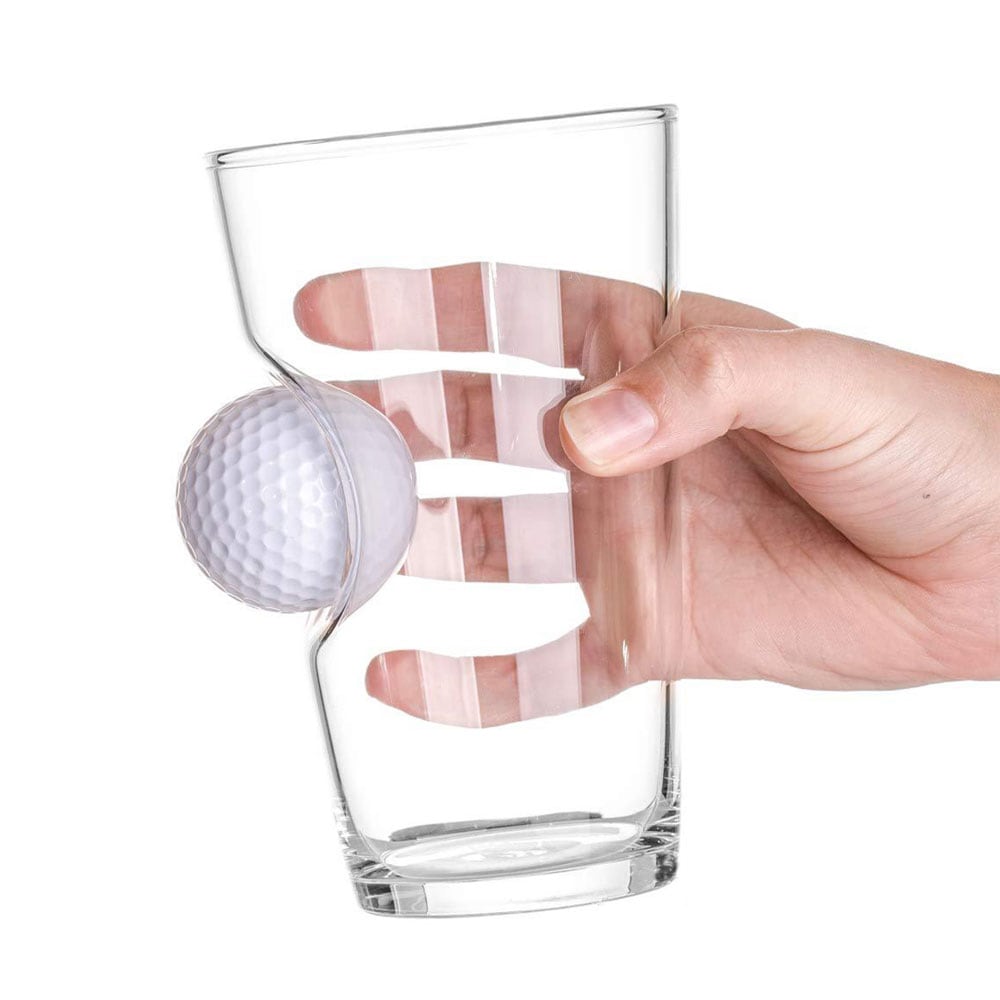 Drikkeglass med golfball