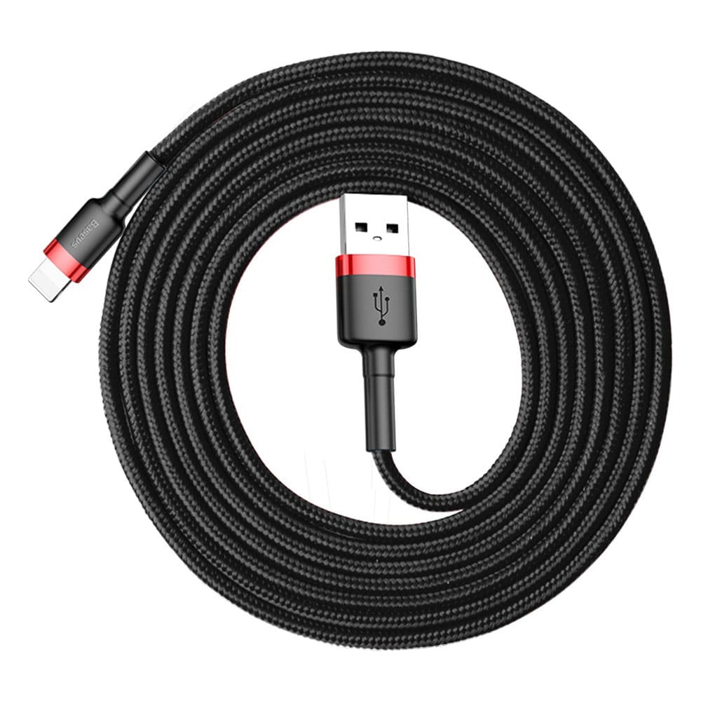 Baseus Cafule USB til Lightning-kabel 2m - Flettet Sort
