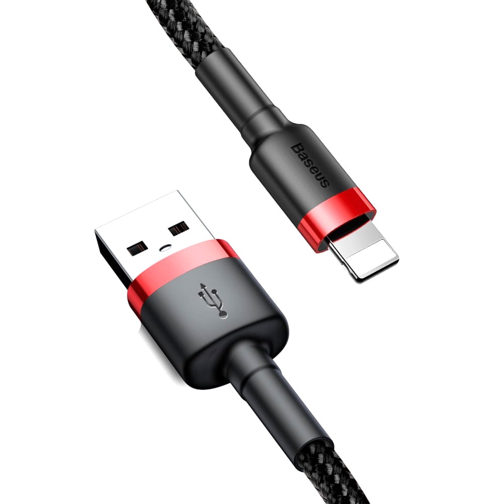 Baseus Cafule USB til Lightning-kabel 3m - Flettet Sort