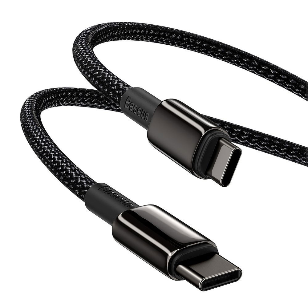 Baseus 100W USB-C til USB-C-kabel 1m - Flettet Sort