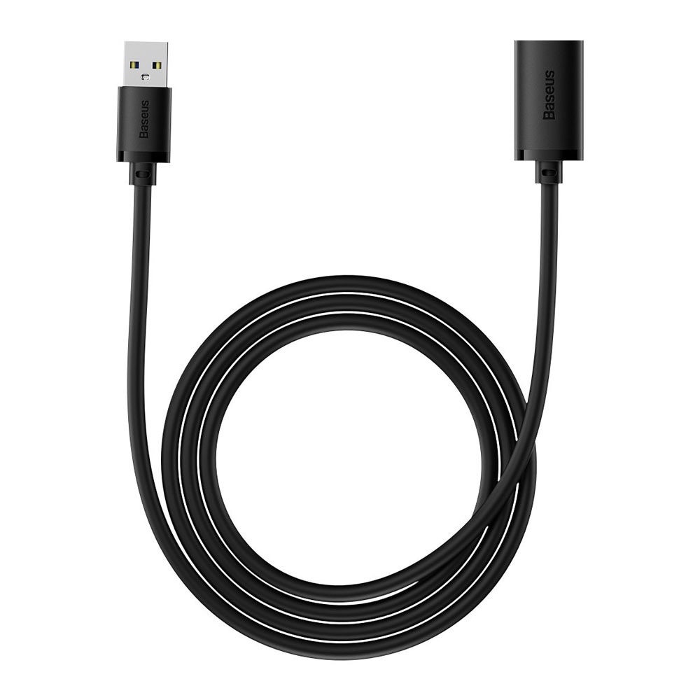 Baseus USB 3.0 Forlengelseskabel 1,5m - Sort