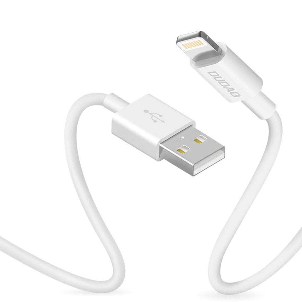Dudao USB-kabel USB til Lightning 3A 1m - Hvit