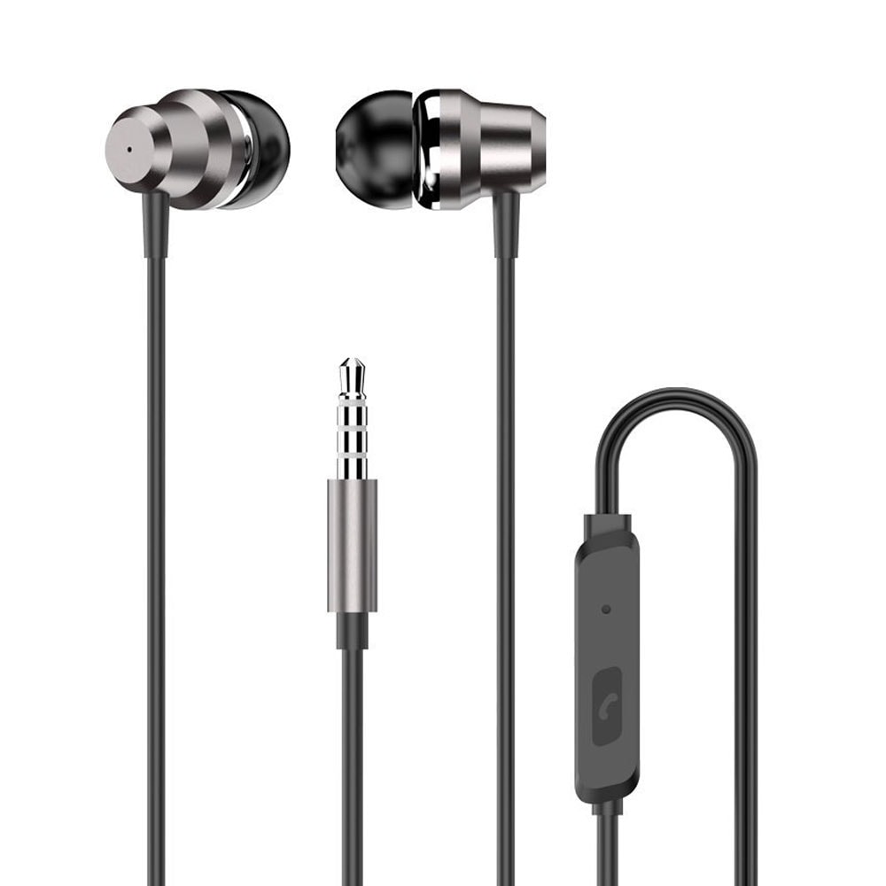 Dudao In-Ear Headset mikrofon og fjernkontroll 3,5 mm - Sølv