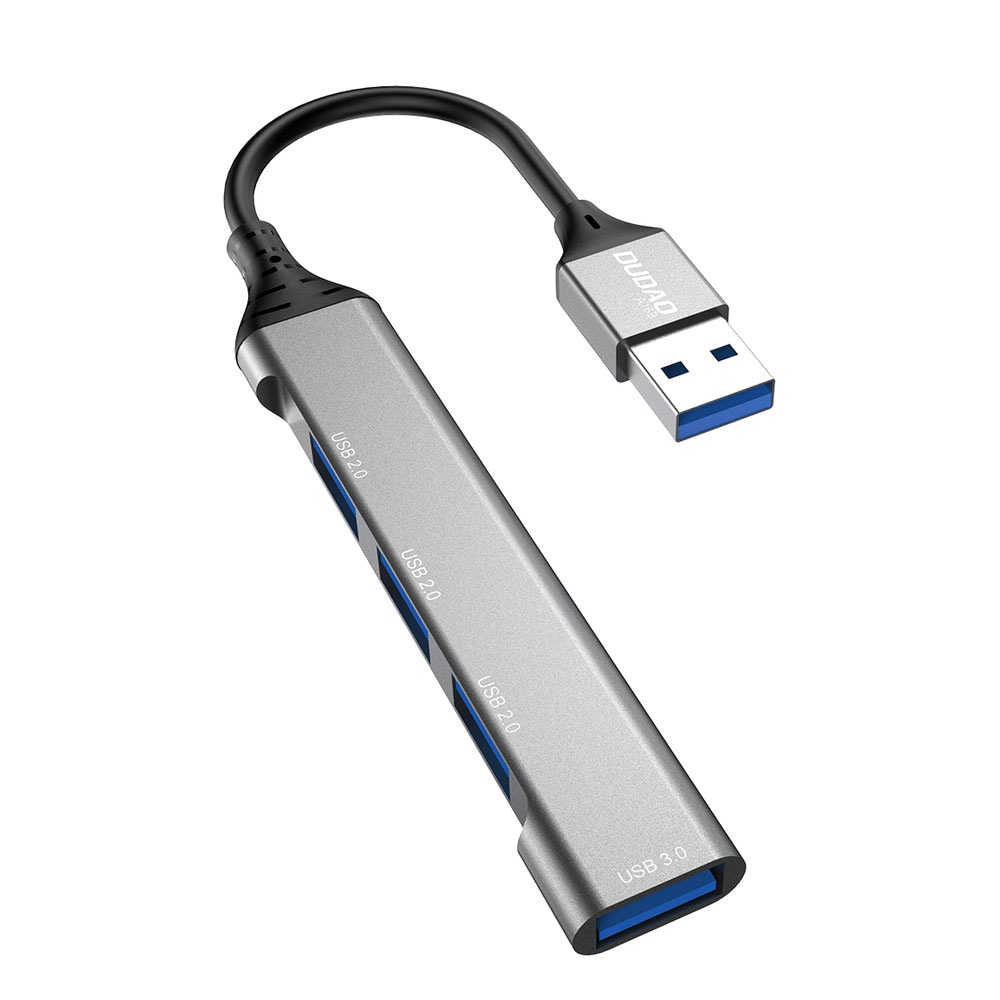 Dudao USB-Hub 4i1 USB-A til 4x USB-A (3 x USB2.0 / USB3.0)
