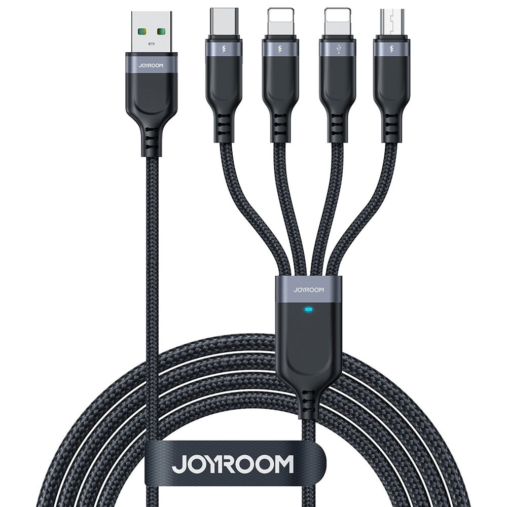 Joyroom 4i1 USB-Kabel USB-A til 1xUSB-C, 2xLightning & 1xMicroUSB