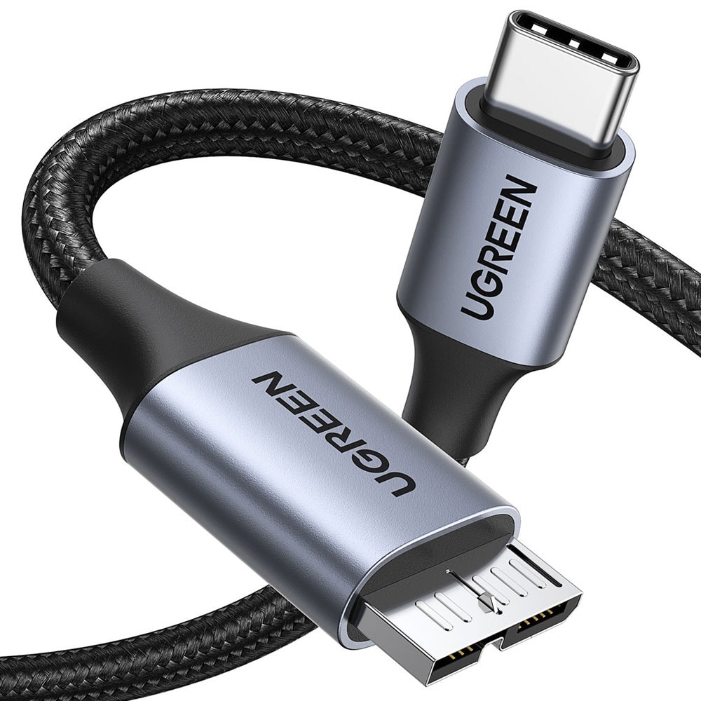 Ugreen USB-kabel USB-C tll MicroUSB B 3.0 1m - Grå