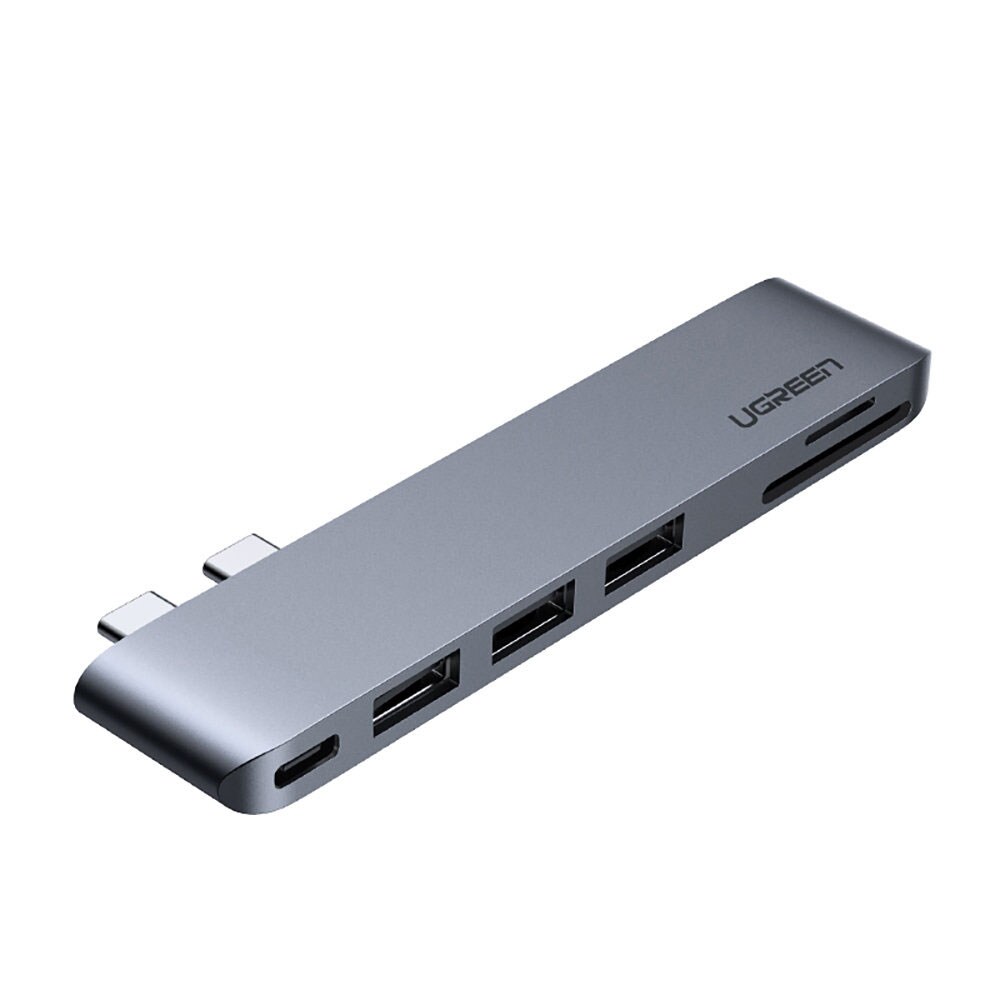 Ugreen Multihubb til MacBook Pro / Air- 2xUSB-C til 3xUSB & Minneskort