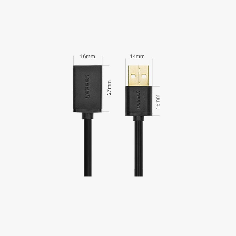 Ugreen USB Forlengelseskabel USB hunn til USB hann 1m