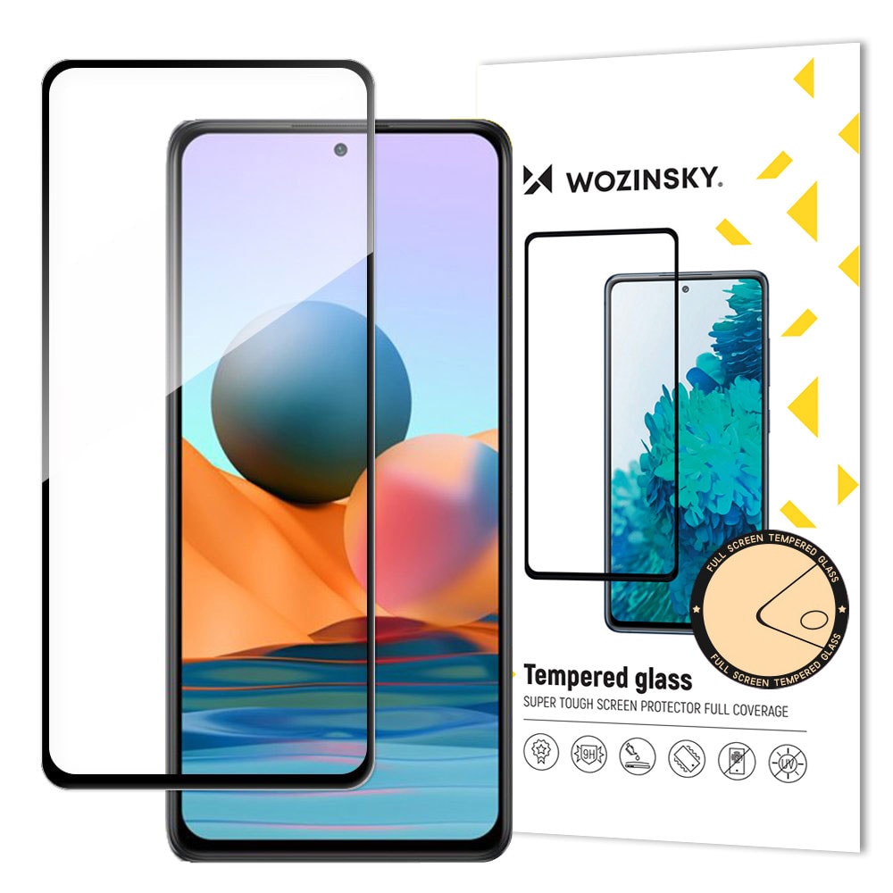 Wozinsky Full Screen Skjermbeskytter med sort ramme Xiaomi Redmi Note 12 Pro+ / Note 12 Pro