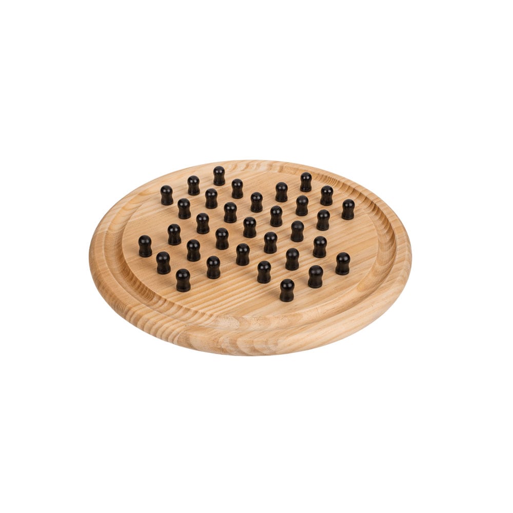 Solitaire brettspill av tre 28,5x28,5cm