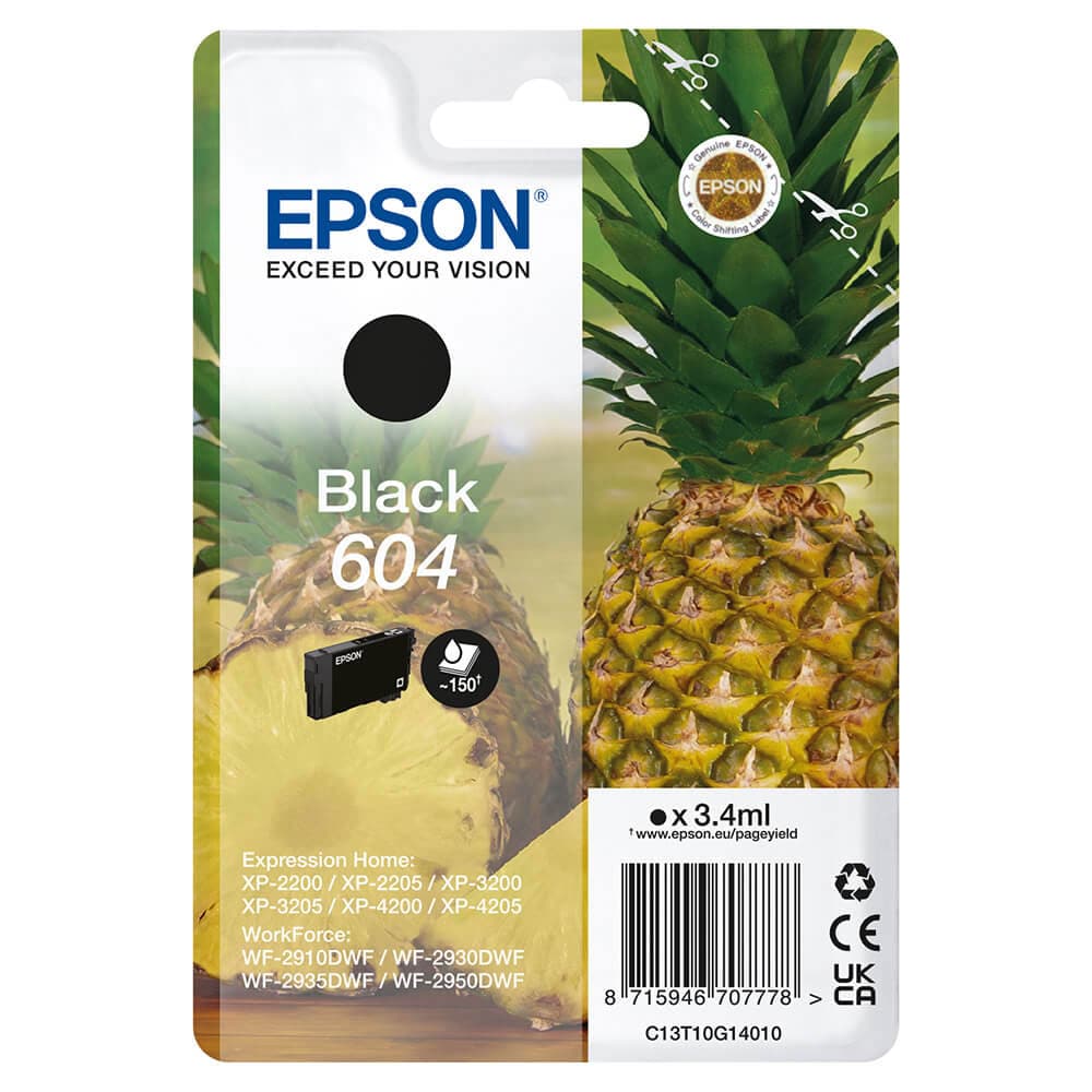 Epson 604 Blekkpatron C13T10G14010 - Sort