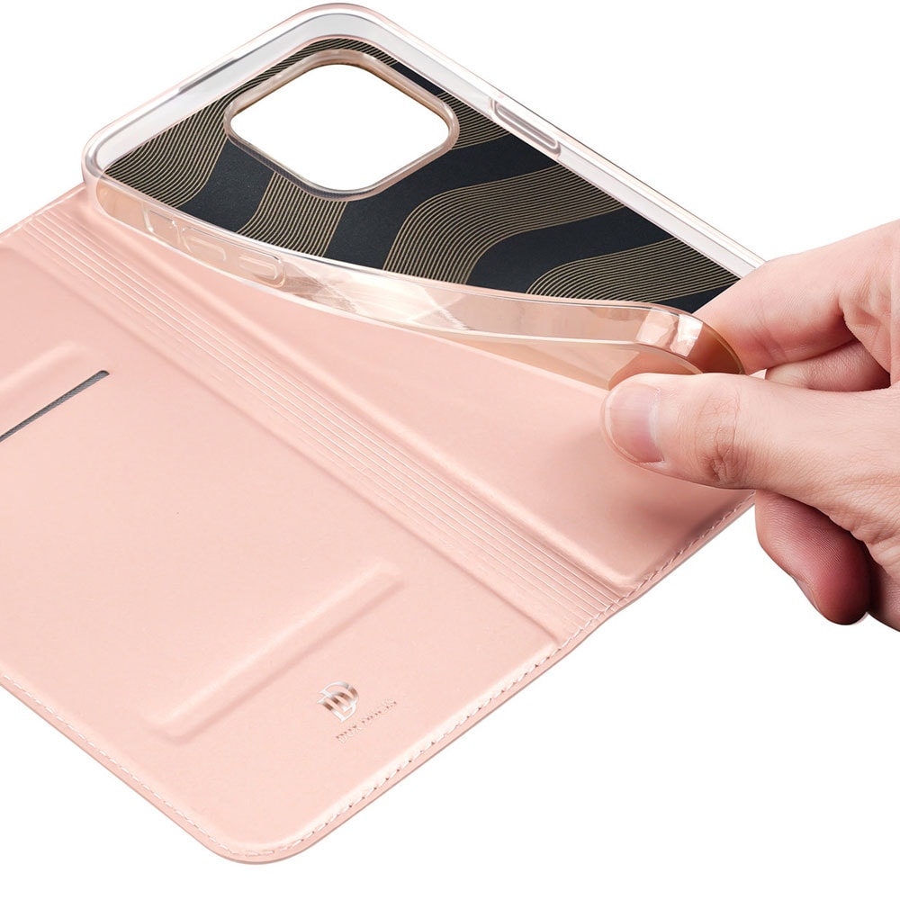Dux Ducis Skin Pro lommebokdeksel til iPhone 15 Pro Max - Rosa