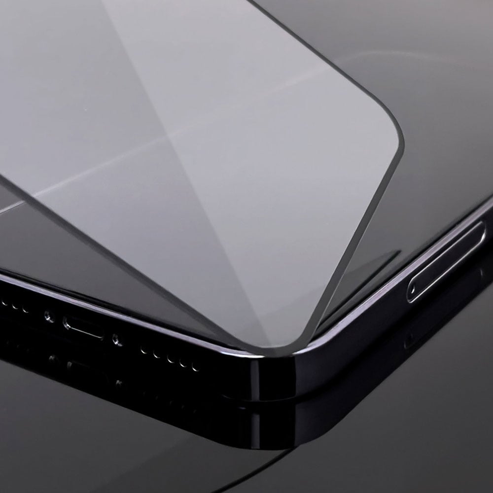 Wozinsky Herdet skjermbeskytter Case Friendly til iPhone 15 Pro Max - Sort ramme