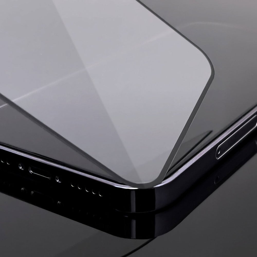 Wozinsky Herdet skjermbeskytter Case Friendly til iPhone 15  - Sort ramme