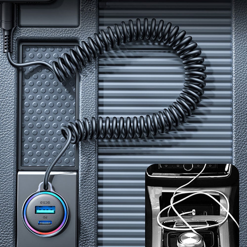 Joyroom Billader med USB, USB-C & USB-C-kabel 1,5m 55W