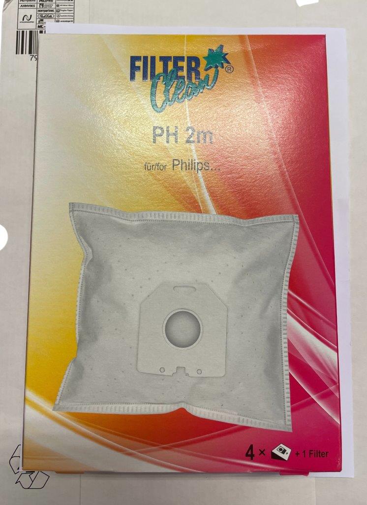 Støvsugerposer PH2M Micromax 4-pak + Filter