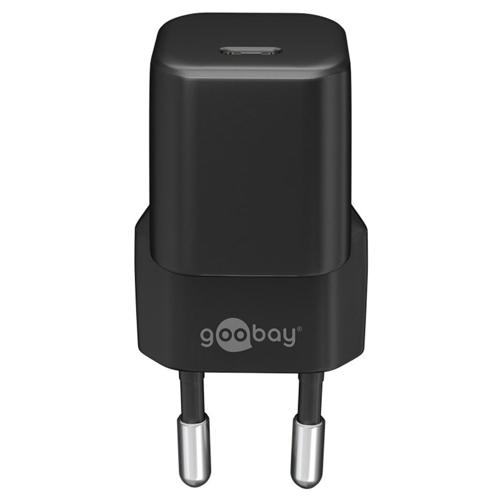 Goobay USB-C Nano Hurtiglader PD 20W - Svart