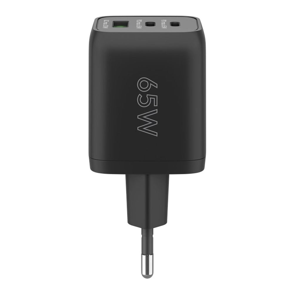 Goobay USB-Lader 1xUSB QC 3.0 2xUSB-C PD 65W - Svart